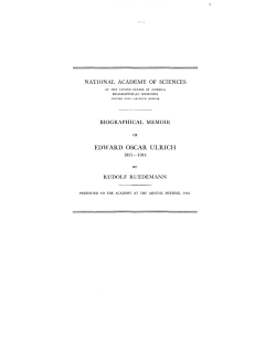 Edward Oscar Ulrich - National Academy of Sciences