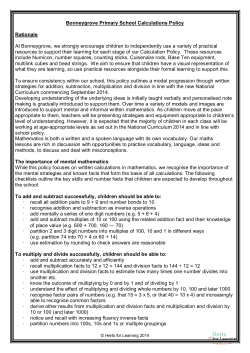Calculations policy PDF File