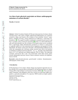 Are there basic physical constraints on future anthropogenic