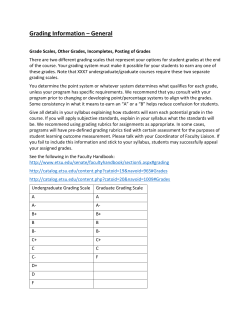 Grading Information &ndash; General