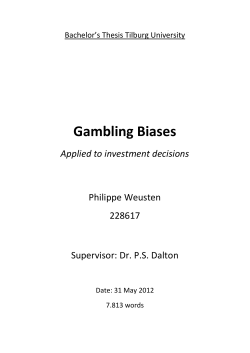 Gambling Biases - Tilburg University