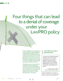 Four things that can lead to a denial of coverage