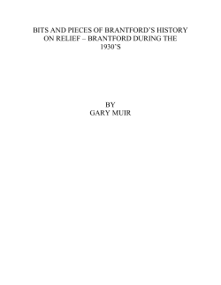 brantford and the great depression