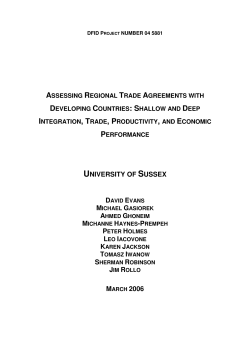 Assessing regional trade agreements with developing countries