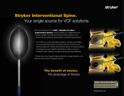 Stryker Interventional Spine. Your single source for VCF solutions.