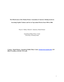 MPAA Ratings Study in JAH