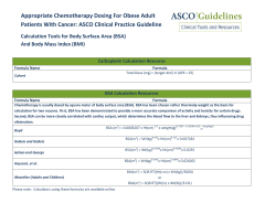 Appropriate Chemotherapy Dosing For Obese Adult Patients With