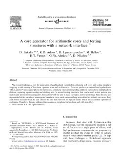 A core generator for arithmetic cores and testing