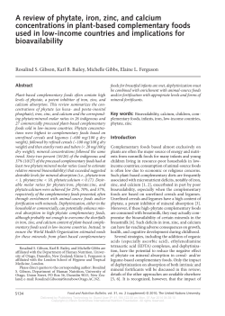 A review of phytate, iron, zinc, and calcium concentrations in plant