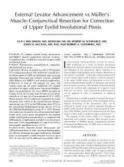 External Levator Advancement vs M&uuml;ller`s Muscle&ndash;Conjunctival