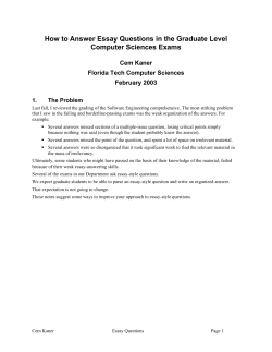 How to Answer Essay Questions in the Graduate Level Computer