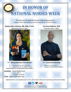 The Mervyn M. Dymally School of Nursing presents: Evelyn Allen