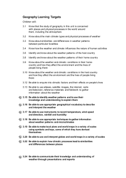 Y5 The Weather and Climate