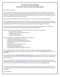 Order of Omega Award Packet