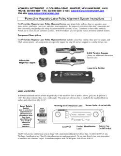 PowerLine Magnetic-Laser Pulley Alignment