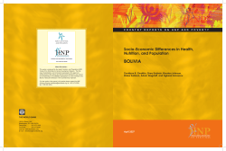 health, nutrition, and population bolivia 1998, 2003