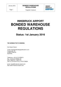 bonded warehouse regulations