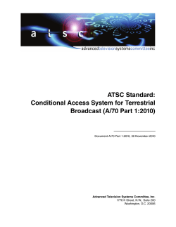 Conditional Access System for Terrestrial Broadcast