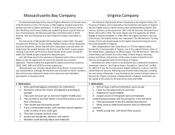 Massachusetts Bay Company Virginia Company