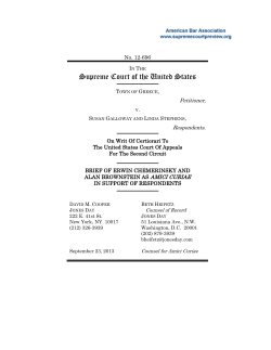 12-696 Brief for Chemerinsky and Brownstein as Amica in Support