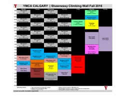 Climbing Wall Schedule
