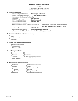 Common Data Set: 1999-2000 FINAL