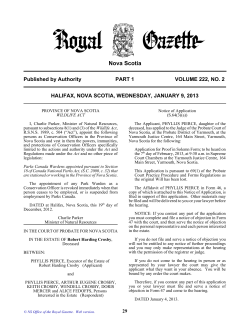 Issue No. 2 - Government of Nova Scotia