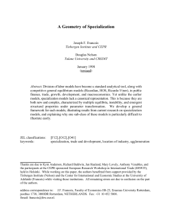 A Geometry of Specialization