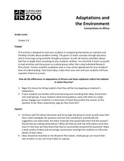 Adaptations and the Environment