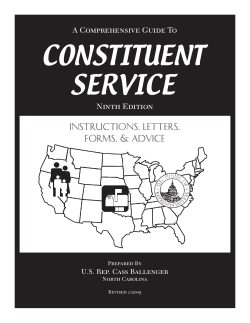 Sample Constituent Services Manual