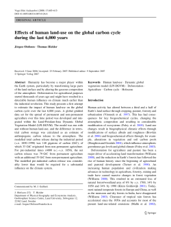 Effects of human land-use on the global carbon cycle during the last
