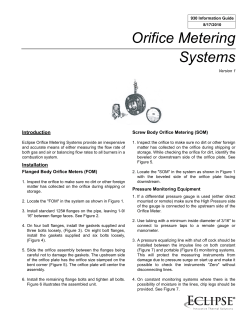 Orifice Metering Systems