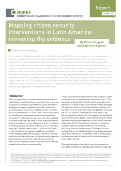 Mapping citizen security interventions in Latin America: reviewing