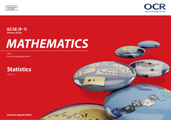OCR GCSE (9-1) Mathematics Delivery Guide