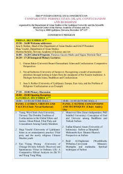 comparative perspectives: islam, confucianism and buddhism