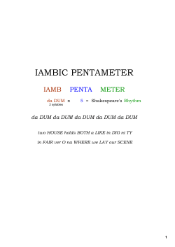 iambic pentameter - Manhasset Schools