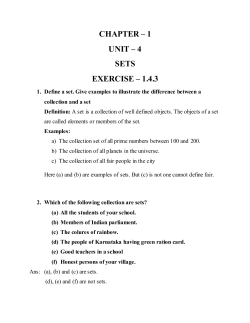 chapter &ndash; 1 unit &ndash; 4 sets exercise &ndash; 1.4.3 - Uday Pre