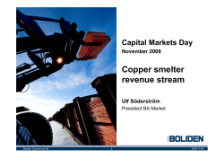 Copper smelter revenue stream