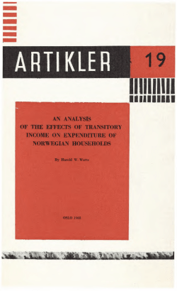 An analysis of the effects of transitory income on expenditure