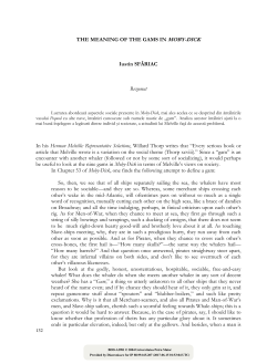 The meaning of the gams in Moby-Dick