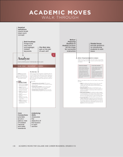 The Walk Through breaks down the book`s layout to