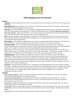 SAPA Cat Takehome Packet