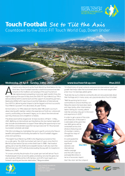 Touch Football Set to Tilt the Axis