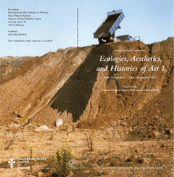 Ecologies, Aesthetics, and Histories of Art I