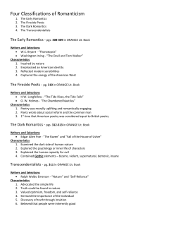 Four Classifications of Romanticism