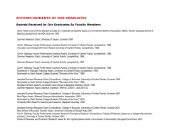accomplishments of our graduates - Florida Atlantic University