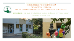 Consumer of Generation Z in Modern Library: We Develop
