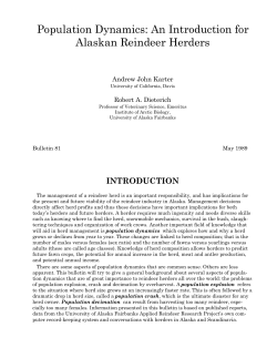 Population Dynamics: An Introduction for Alaskan Reindeer Herders
