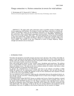 Flange connection vs. friction connection in towers for wind turbines