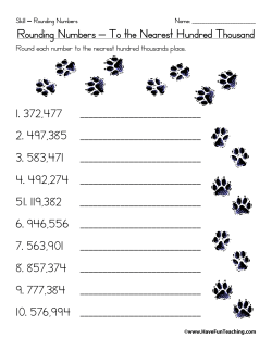Rounding Numbers &ndash; To the Nearest Hundred Thousand